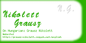 nikolett grausz business card